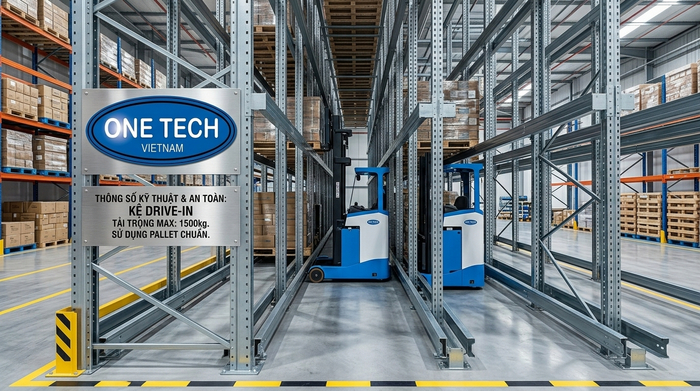 Hình ảnh kệ drive in thực tế cho kho pallet Hình ảnh kệ drive in thực tế cho kho pallet