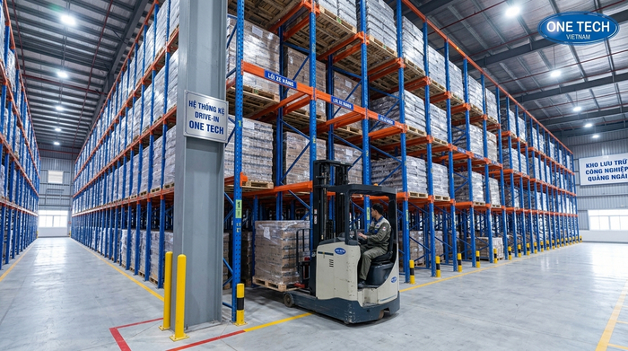 Kệ drive in Quảng Ngãi cho kho pallet công nghiệp Kệ drive in Quảng Ngãi cho kho pallet công nghiệp