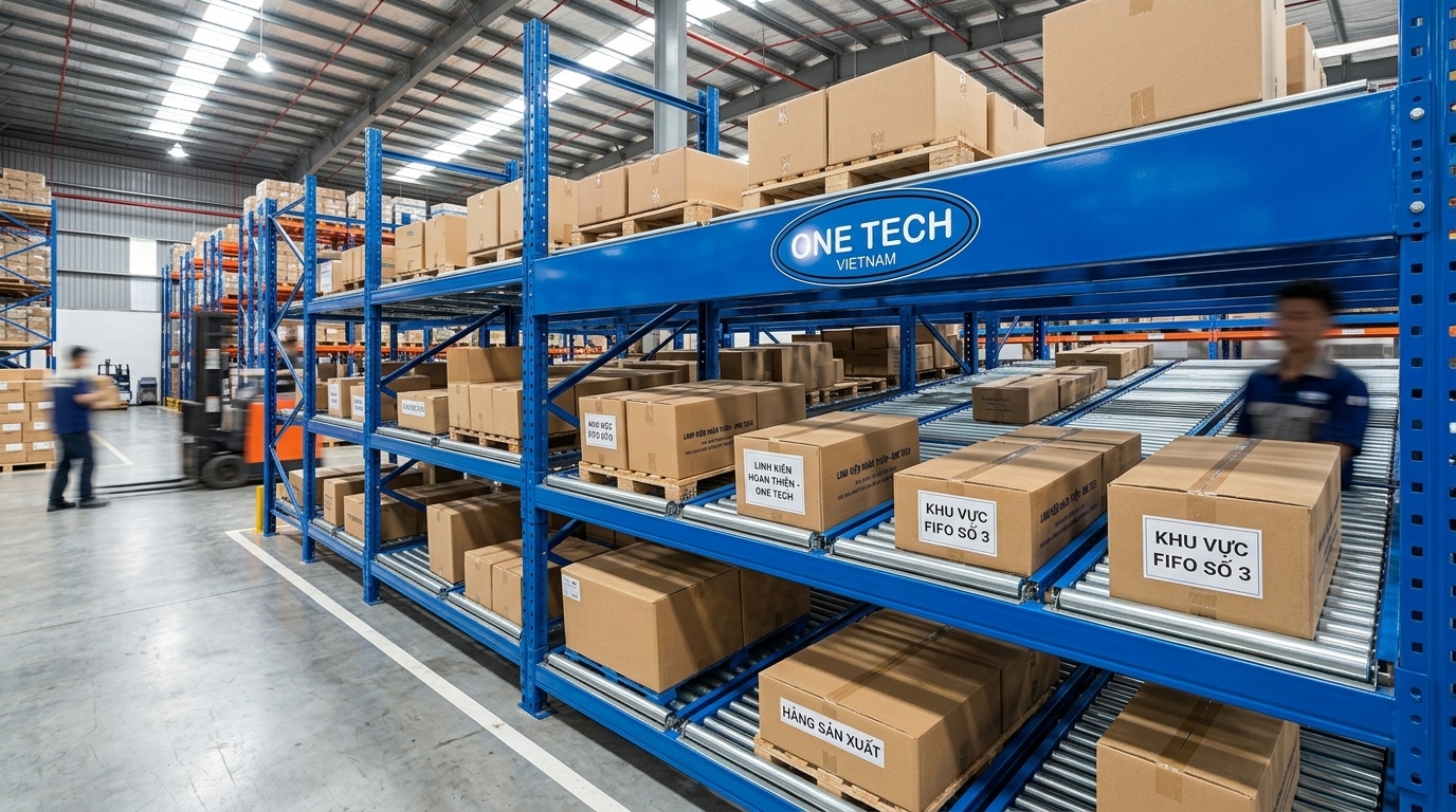 Kệ Flow racks Quảng Ngãi cho kho công nghiệp Kệ Flow racks Quảng Ngãi dùng cho kho công nghiệp cần xuất nhập hàng liên tục