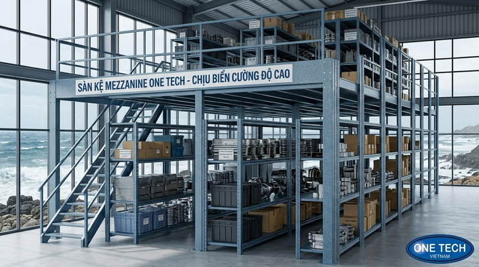 Kệ mezzanine chống ăn mòn muối biển Kệ mezzanine chống ăn mòn muối biển cho kho ven biển