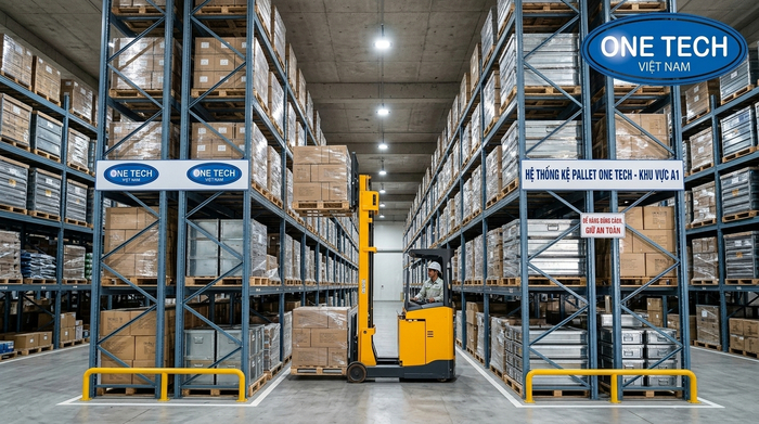 Kệ pallet Quảng Ngãi dùng trong kho công nghiệp và kho phân phối
