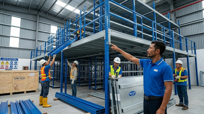 Lắp đặt kệ sàn mezzanine Quảng Ngãi Lắp đặt kệ sàn mezzanine tại kho hàng Quảng Ngãi