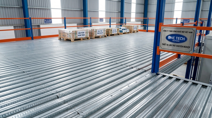 Mặt sàn tôn gân kệ mezzanine Mặt sàn tôn gân cho kệ mezzanine chịu tải nặng