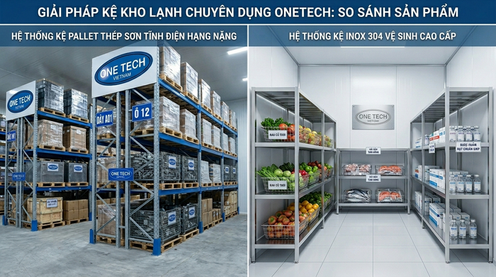 So sánh vật liệu kệ kho lạnh Quảng Ngãi So sánh kệ kho lạnh thép sơn và kệ inox 304 tại Quảng Ngãi