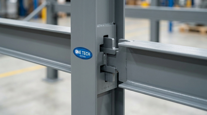 Thanh beam kệ sàn mezzanine công nghiệp Thanh beam chính và beam phụ của kệ sàn mezzanine công nghiệp