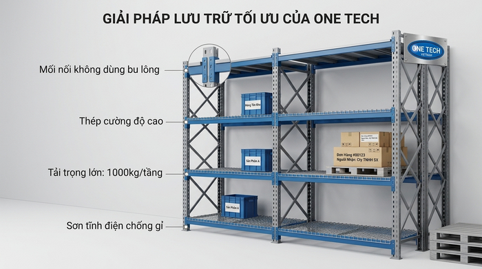 Báo giá kệ sắt tải nặng tối ưu chi phí Bảng báo giá kệ kho hàng công nghiệp tham khảo