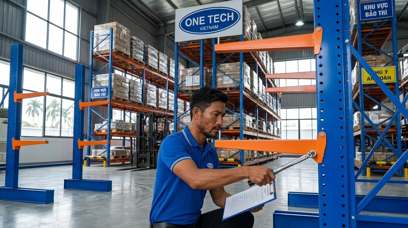 Bảo trì kệ tay đỡ Quảng Ngãi định kỳ để đảm bảo an toàn kho