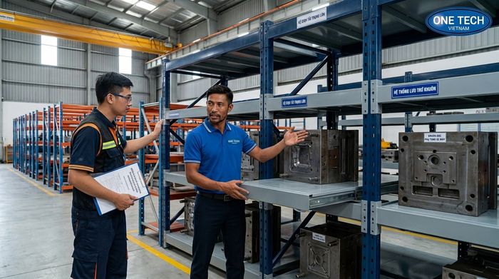 Đào tạo quy trình và bàn giao kệ để khuôn sau lắp đặt