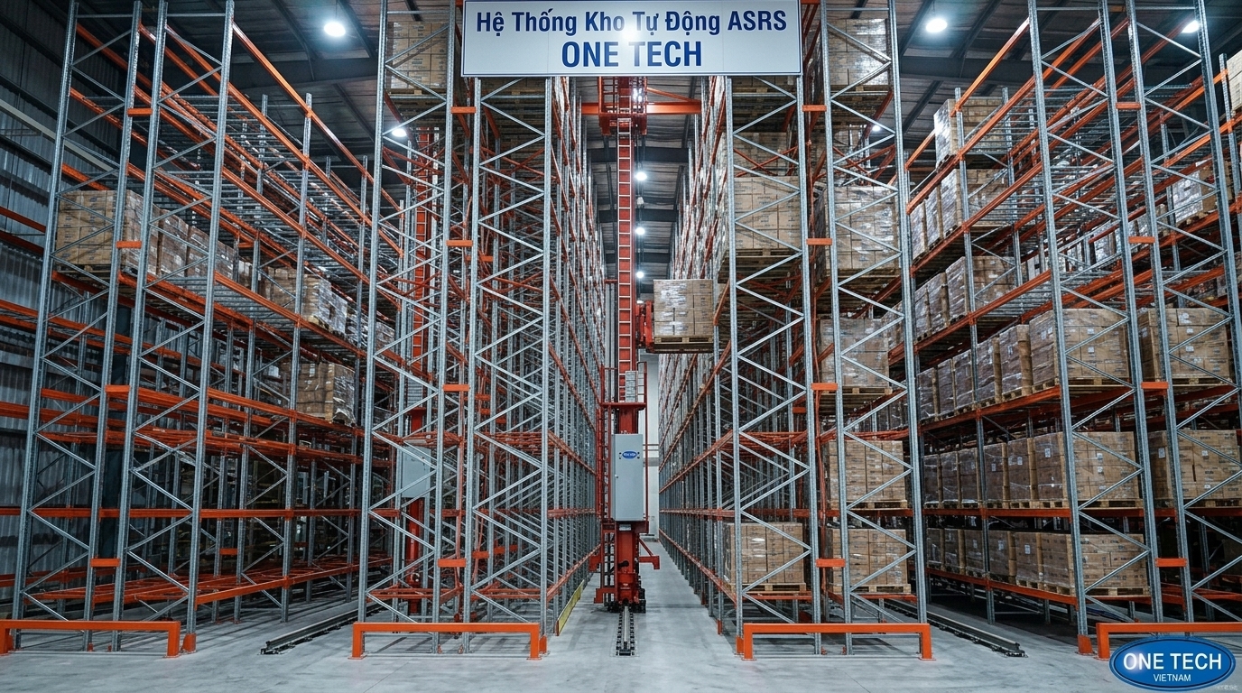 Hệ thống ASRS dùng cần trục tự động cho kho cao tầng tại Quảng Ngãi