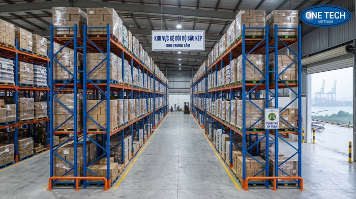 Kệ Double Deep Quảng Ngãi phù hợp môi trường kho gần biển và khu công nghiệp