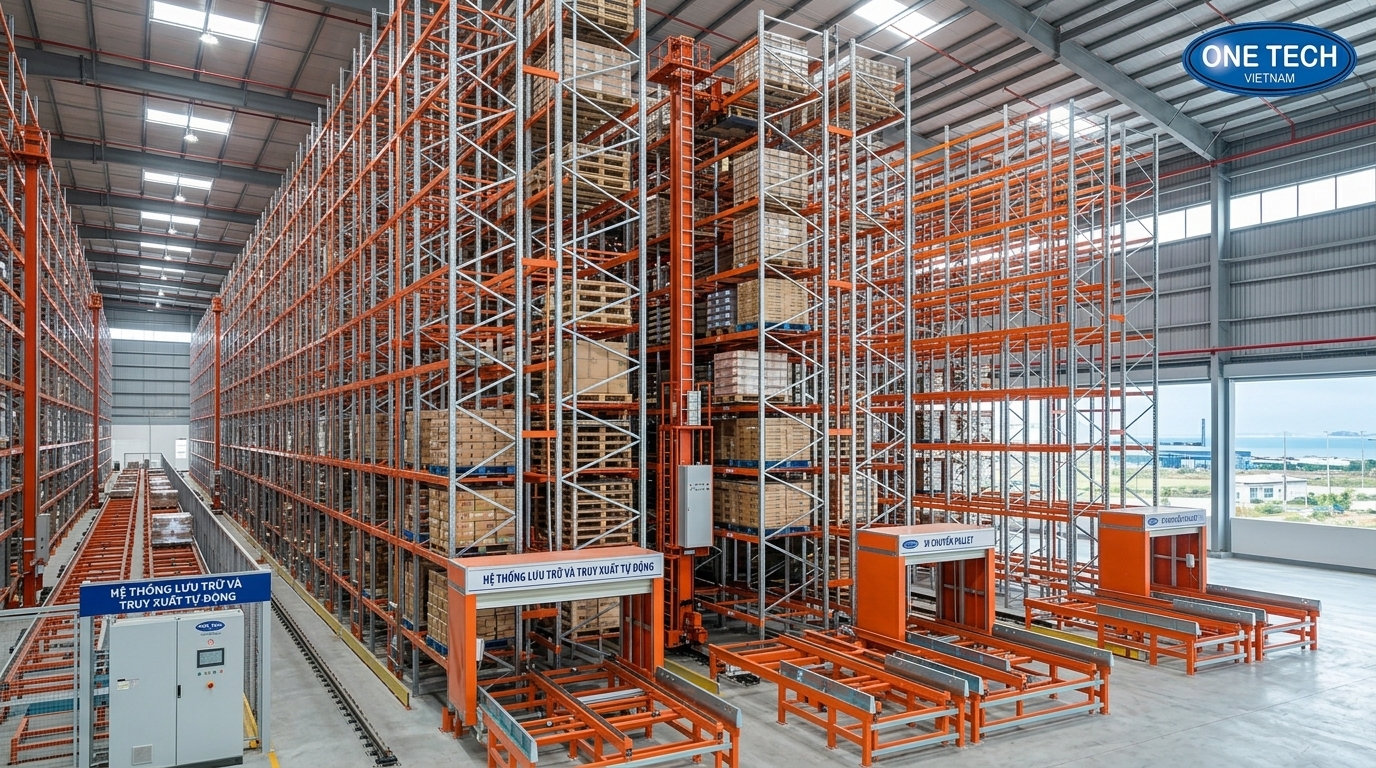 Mô phỏng hệ thống kệ kho ASRS Quảng Ngãi cho kho công nghiệp