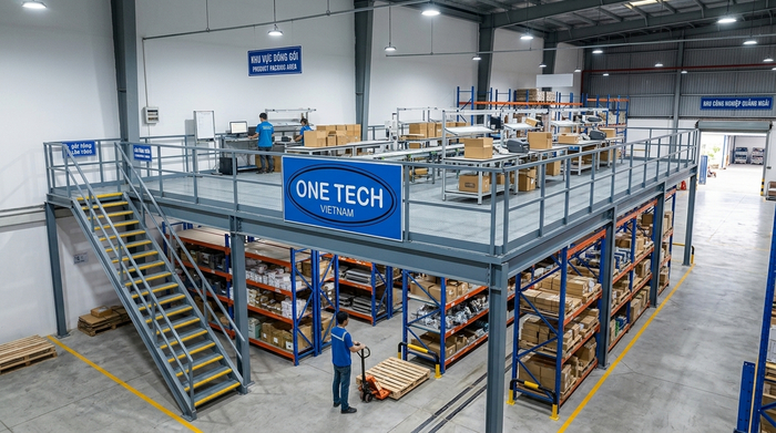 Kệ sàn mezzanine tối ưu không gian kho hàng Quảng Ngãi