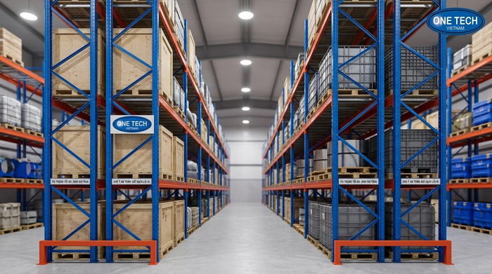 Giải pháp kệ Selective cho kho hàng Quảng Ngãi Kệ Selective pallet racking chịu tải nặng