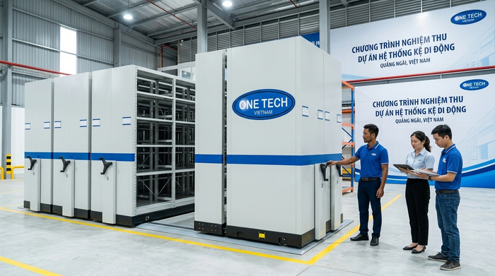 Nghiệm thu kệ kho di động Quảng Ngãi Nghiệm thu hệ thống kệ kho di động Quảng Ngãi sau lắp đặt