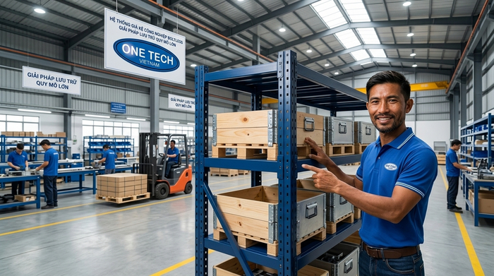 Nhà máy sản xuất kệ sắt OneTech Group