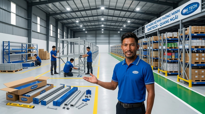 Quy trình lắp đặt kệ kho thông minh Quảng Ngãi