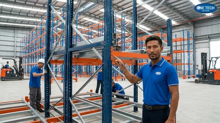 Quy trình lắp đặt kệ Push Back Quảng Ngãi từ khảo sát đến bàn giao Quy trình khảo sát thiết kế và lắp đặt kệ Push Back tại Quảng Ngãi