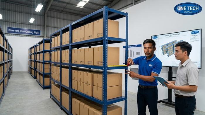 Quy trình lắp đặt kệ sắt kho Quảng Ngãi chuyên nghiệp