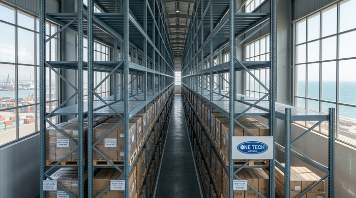 Sơn phủ chống rỉ cho kệ kho công nghiệp ven biển Sơn phủ chống rỉ cho Kệ Narrow Aisle Quảng Ngãi trong môi trường ven biển
