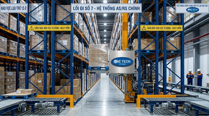 Stacker-Crane Quảng Ngãi kết hợp kệ tải trọng nặng cho pallet công nghiệp