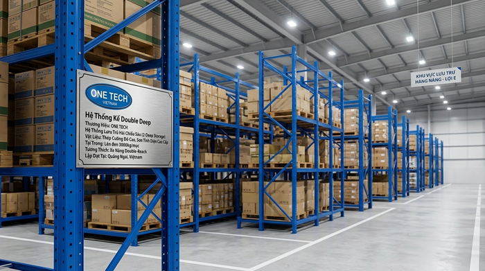 Thông số kỹ thuật kệ Double Deep Quảng Ngãi cho kho pallet