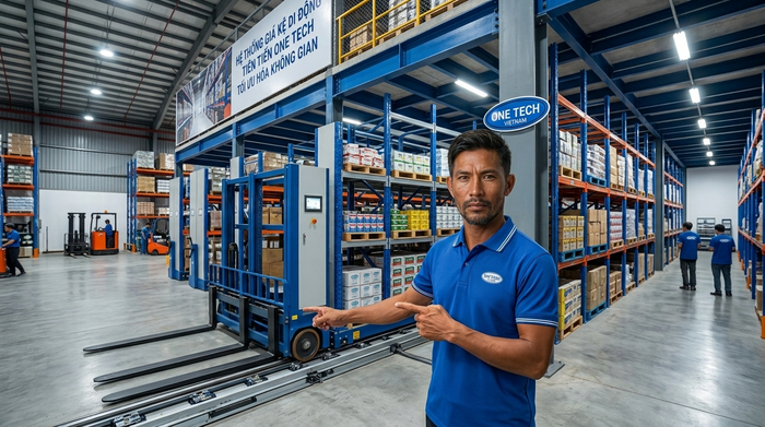 Tư vấn kệ kho di động Quảng Ngãi OneTech Tư vấn thiết kế kệ kho di động Quảng Ngãi trực thuộc tập đoàn OneTech