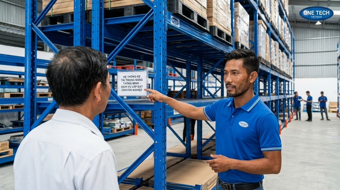 Tư vấn lắp đặt Kệ kho thông minh Quảng Ngãi bởi OneTech