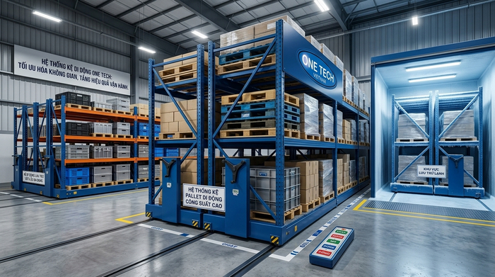 Ứng dụng kệ kho di động Quảng Ngãi Ứng dụng kệ kho di động Quảng Ngãi trong kho pallet, kho lạnh và kho vật tư