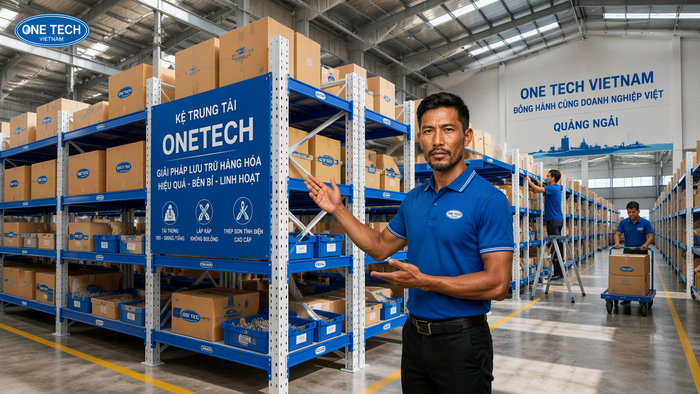 Kệ kho trung tải Quảng Ngãi cho hàng carton và vật tư