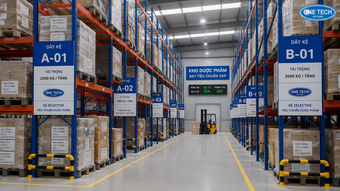 Kệ Selective cho kho dược phẩm pallet tại Quảng Ngãi