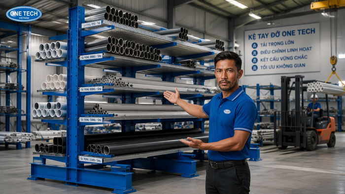 Kệ trung tải chịu tải cao trong kho vật tư Kệ trung tải chịu tải cao để phụ kiện ống thép