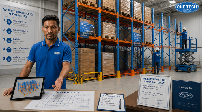 Quy trình triển khai kệ kho logistics Quảng Ngãi Quy trình triển khai kệ kho logistics từ khảo sát đến bàn giao tại Quảng Ngãi