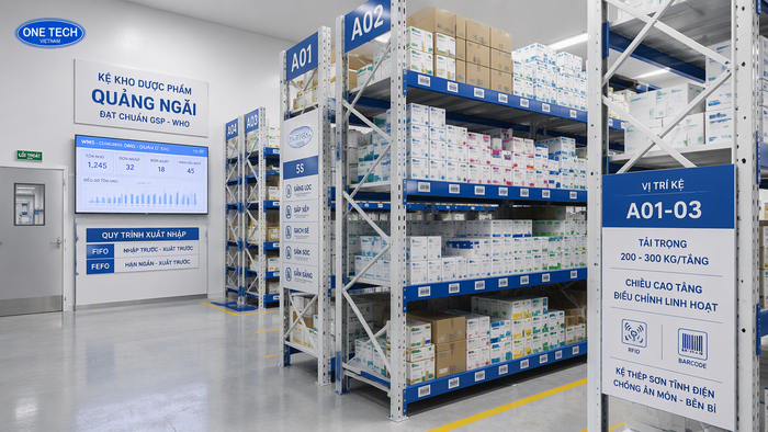 Tư vấn kệ kho dược phẩm Quảng Ngãi trực thuộc OneTech