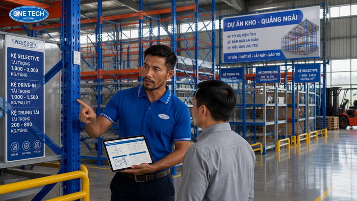 Tư vấn thiết bị nhà kho Quảng Ngãi tại công trình