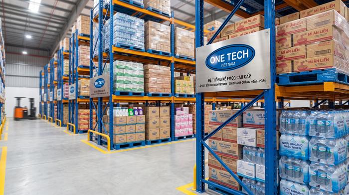 Bàn giao kệ kho FMCG Quảng Ngãi sau lắp đặt Bàn giao hệ thống kệ kho FMCG Quảng Ngãi cho doanh nghiệp