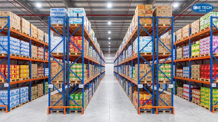 Kệ Selective cho kho FMCG tại Quảng Ngãi Kệ Selective cho kho FMCG nhiều mã hàng tại Quảng Ngãi